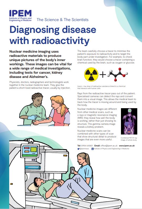 Diagnosing disease with radioactivity poster