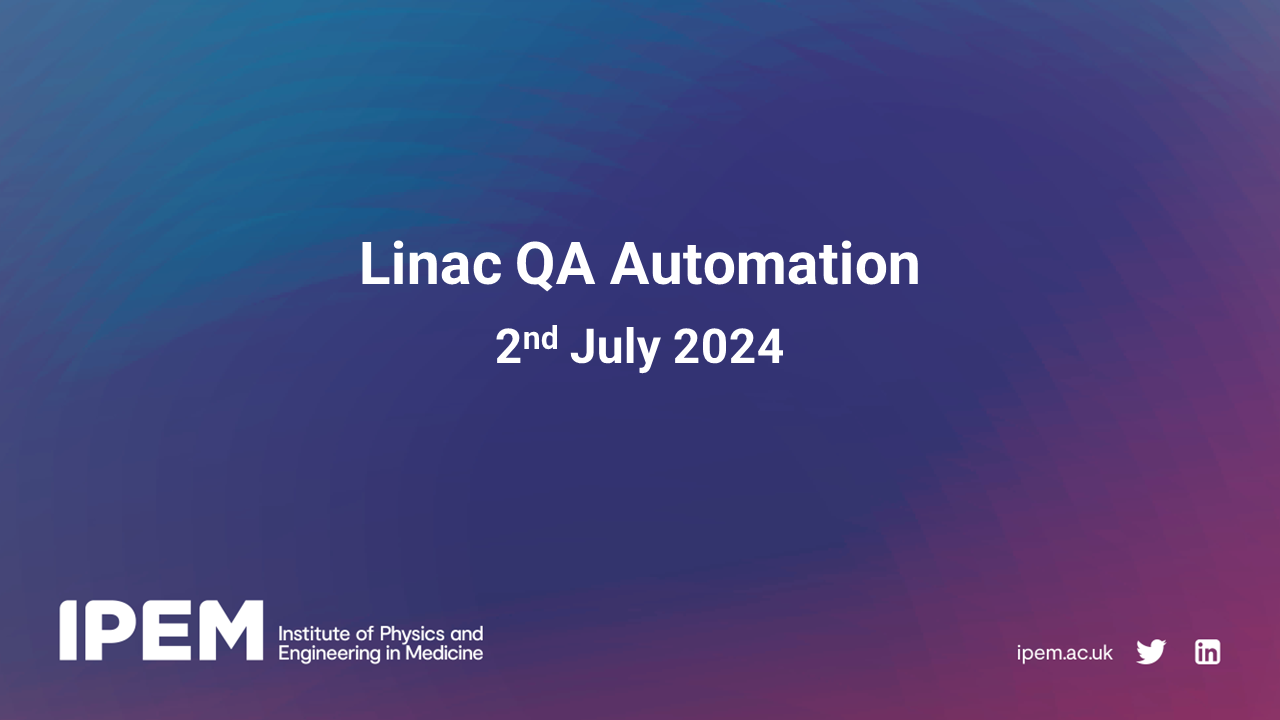 Linac QA Automation