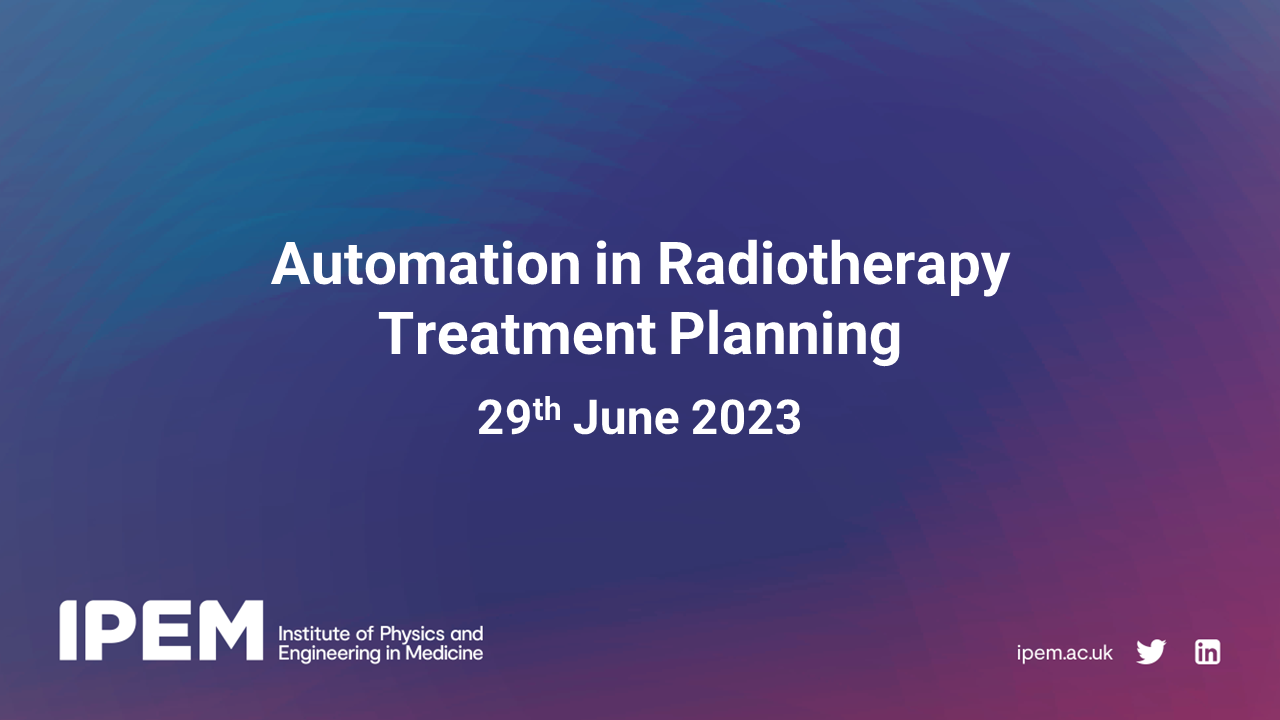 Automation in Radiotherapy Treatment Planning